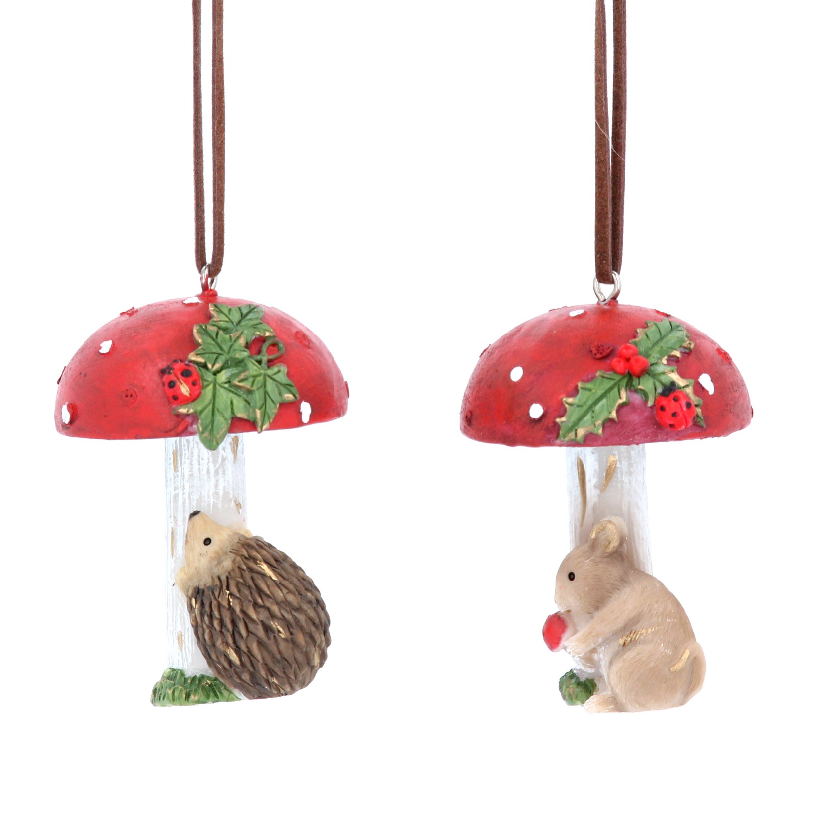 Christmas Toadstool Hedgehog Mouse by Gisela Graham